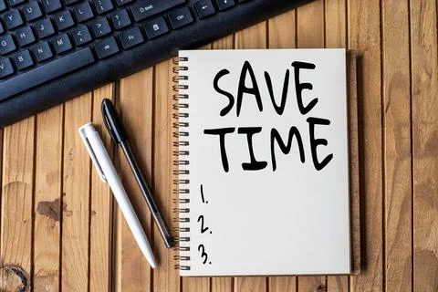 Conceptual caption Save Time. Conceptual photo to do something more efficiently Stockfoto's