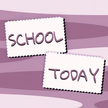 Conceptual caption School. Concept meaning designed to provide learning spaces 库存插图