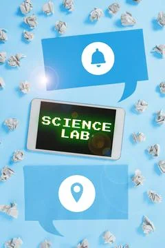 Conceptual caption Science Lab. Concept meaning special facility where Stockfoto's