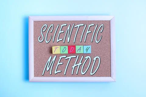Conceptual caption Scientific Method. Business overview method of procedure that 写真素材