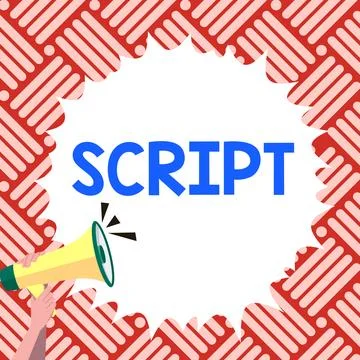 Conceptual caption Script. Business concept handwriting as distinct from print Stock Illustration