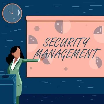 Conceptual caption Security Management. Business showcase is the identification 스톡 일러스트