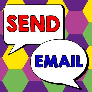Conceptual caption Send Email. Business concept the system for using computers Illustrazione stock