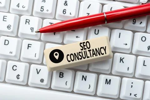 Conceptual caption Seo Consultancy. Concept meaning specialize in evaluating an Foto stock