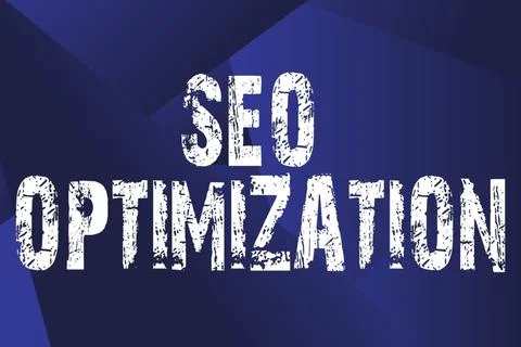 Conceptual caption Seo Optimization. Business approach process of affecting Illustrazione stock