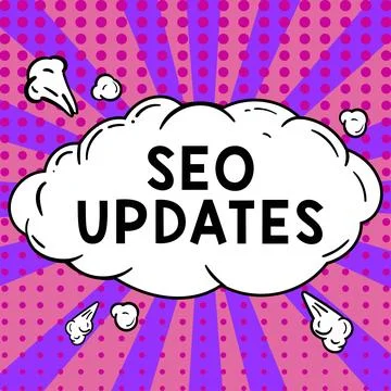 Conceptual caption Seo Updates. Business approach new information or design in Stock Illustration