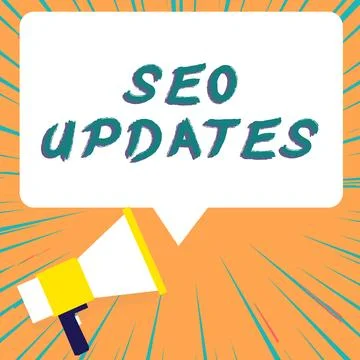 Conceptual caption Seo Updates. Internet Concept new information or design in Stock Illustration