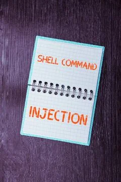 Conceptual caption Shell Command Injection. Internet Concept used by hackers to Stock Photos