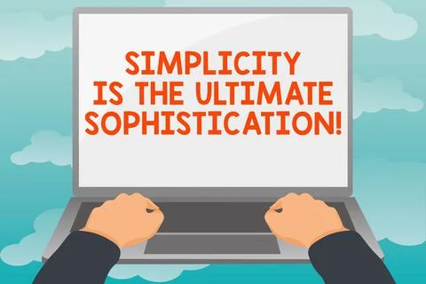 Conceptual caption Simplicity Is The Ultimate Sophistication. Word Written on Stock Illustration