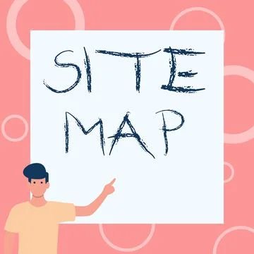 Conceptual caption Site Map. Business concept designed to help both users and Stock Illustration