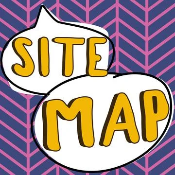 Conceptual caption Site Map. Business idea designed to help both users and Stock Illustration