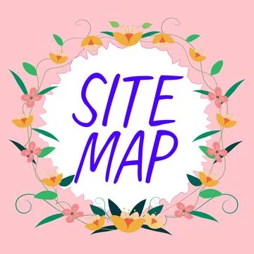 Conceptual caption Site Map. Business concept designed to help both users and Stockillustratie