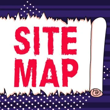 Conceptual caption Site Map. Business approach designed to help both users and Stock Illustration