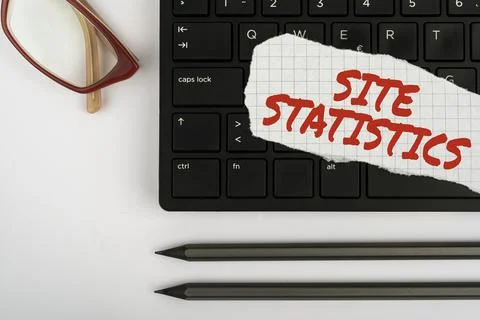 Conceptual caption Site Statistics. Internet Concept measurement of behavior of Stock Photos