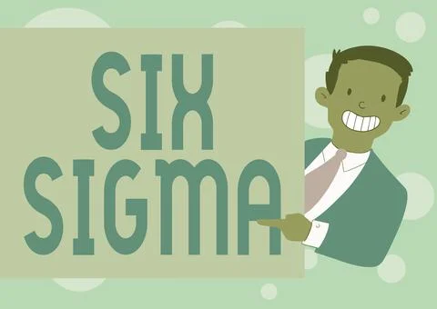 Conceptual caption Six Sigma. Internet Concept set of management techniques Stock Illustration