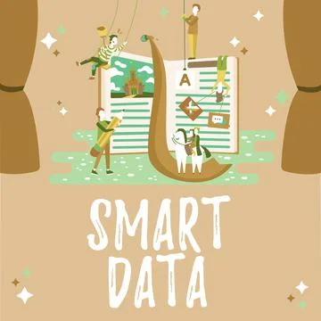 Conceptual caption Smart Data. Business approach digital information that is Stock Illustration