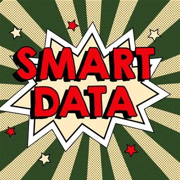 Conceptual caption Smart Data. Conceptual photo digital information that is Illustrazione stock