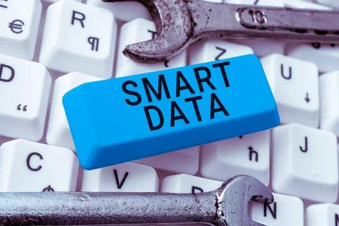 Conceptual caption Smart Data. Conceptual photo digital information that is Stock Photos