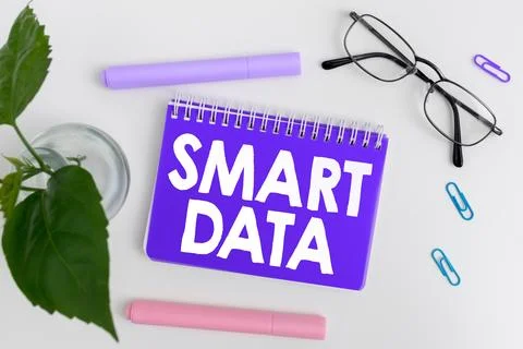 Conceptual caption Smart Data. Internet Concept digital information that is Foto stock