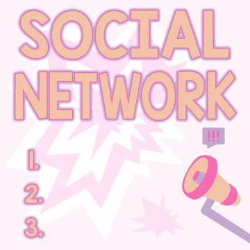 Conceptual caption Social Network. Conceptual photo a framework of individual 库存插图