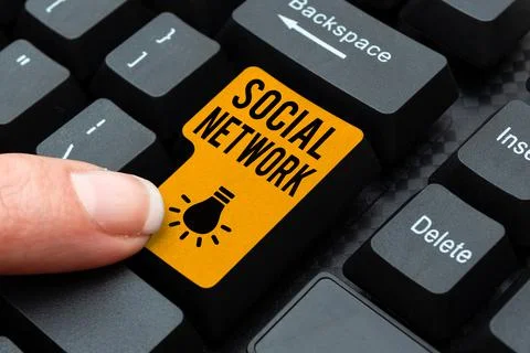 Conceptual caption Social Network. Conceptual photo a framework of individual Stock Photos