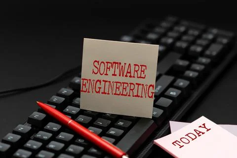 Conceptual caption Software Engineering. Business idea Program Development in Stock Photos
