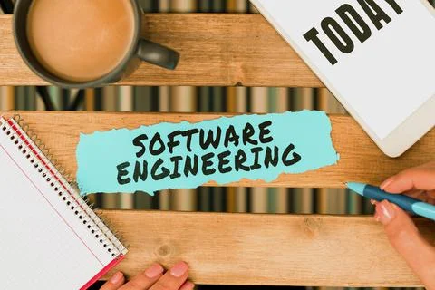 Conceptual caption Software Engineering. Business showcase Program Development Stock Photos