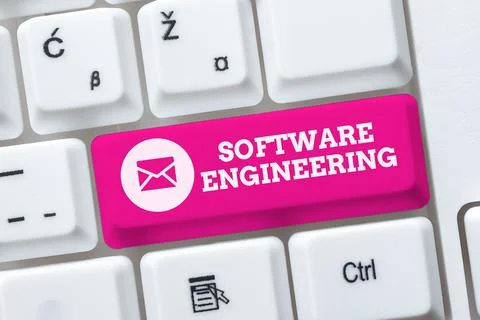 Conceptual caption Software Engineering. Word for apply engineering to the Foto stock