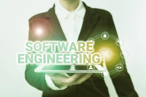 Conceptual caption Software Engineering. Word Written on Program Development in Foto stock