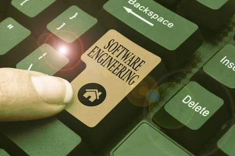 Conceptual caption Software Engineering. Word Written on Program Development in Foto stock