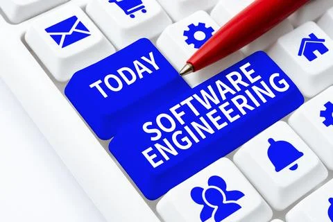 Conceptual caption Software Engineering. Word Written on Program Development in Stock Photos