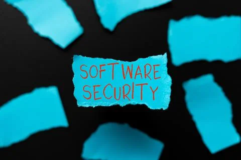 Conceptual caption Software Security. Word for implemented to protect software Foto stock