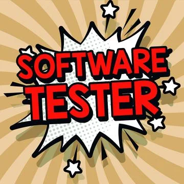 Conceptual caption Software Tester. Word for implemented to protect software イラスト素材