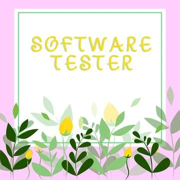 Conceptual caption Software Tester. Word for implemented to protect software Stockillustratie