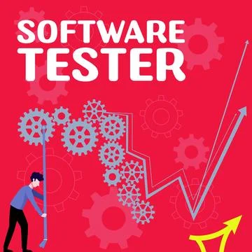 Conceptual caption Software Tester. Word for implemented to protect software イラスト素材