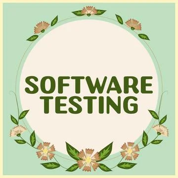 Conceptual caption Software Testing. Business idea activity to check whether the Stock Illustration