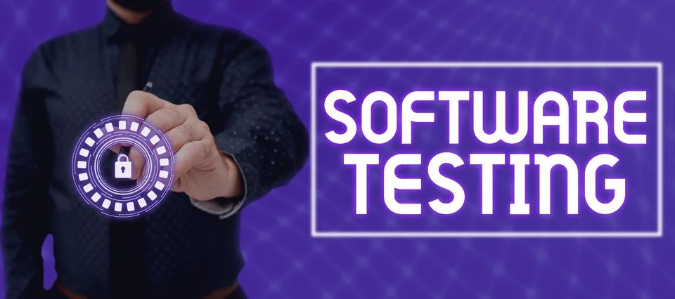 Conceptual caption Software Testinginvestigation provide information about the Stock Photos