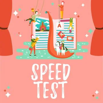 Conceptual caption Speed Test. Word for psychological test for the maximum speed Stockillustratie