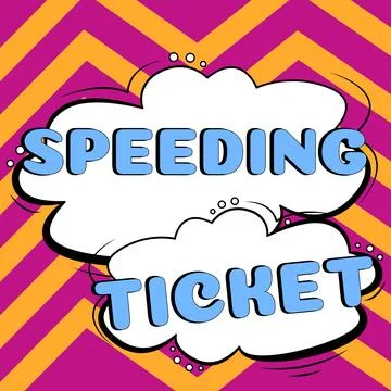 Conceptual caption Speeding Ticket. Concept meaning psychological test for the Stock Illustration