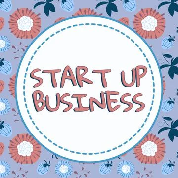 Conceptual caption Start Up BusinessEngaging to a New Venture Fresh Trading and Stockillustratie