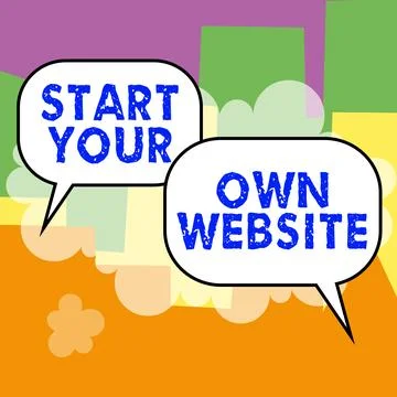 Conceptual caption Start Your Own Website. Business showcase serve as Extension 스톡 일러스트