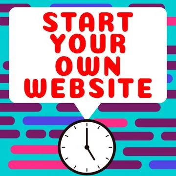 Conceptual caption Start Your Own Website. Business approach serve as Extension Stockillustratie