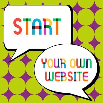 Conceptual caption Start Your Own Website. Business overview serve as Extension Stockillustratie