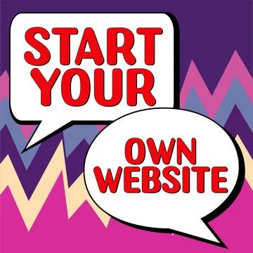 Conceptual caption Start Your Own Website. Business idea serve as Extension of a イラスト素材