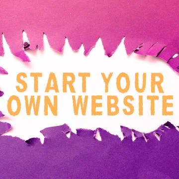 Conceptual caption Start Your Own Website. Conceptual photo serve as Extension Stock Photos