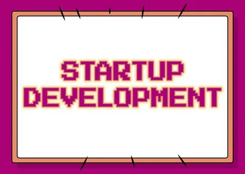 Conceptual caption Startup Development. Internet Concept efficiently develop and Stock Illustration