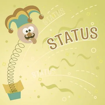 Conceptual caption Status. Business approach situation at a particular time Stock Illustration