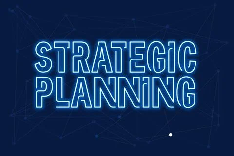 Conceptual caption Strategic Planning. Concept meaning Organizational Management Stock Illustration