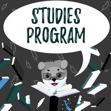 Conceptual caption Studies Program. Internet Concept Platform help move you Stock Illustration