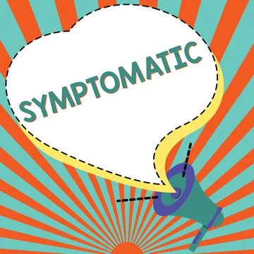 Conceptual caption Symptomatic. Business approach serving as symptom or sign Stock Illustration